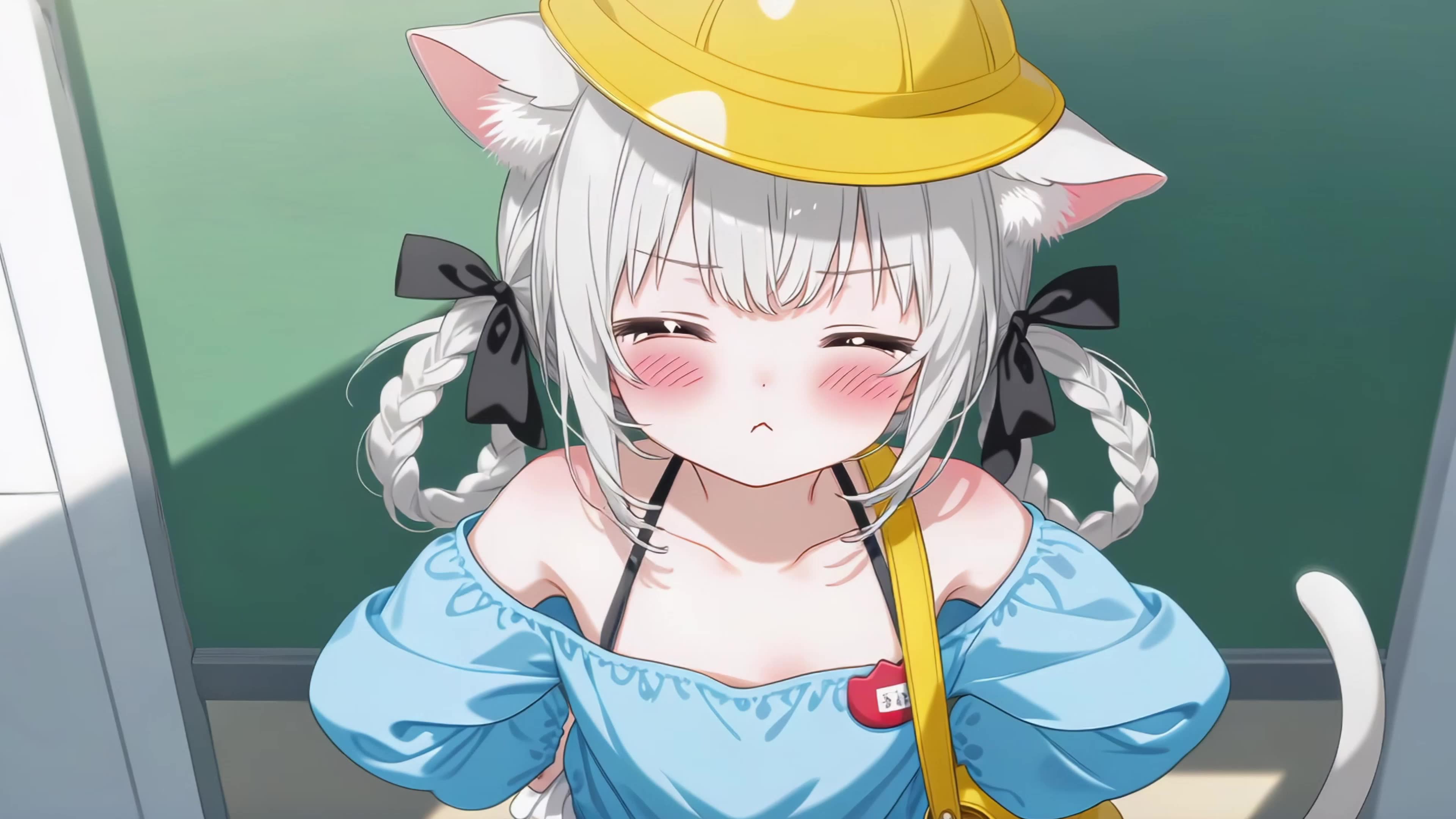 生气的美少女