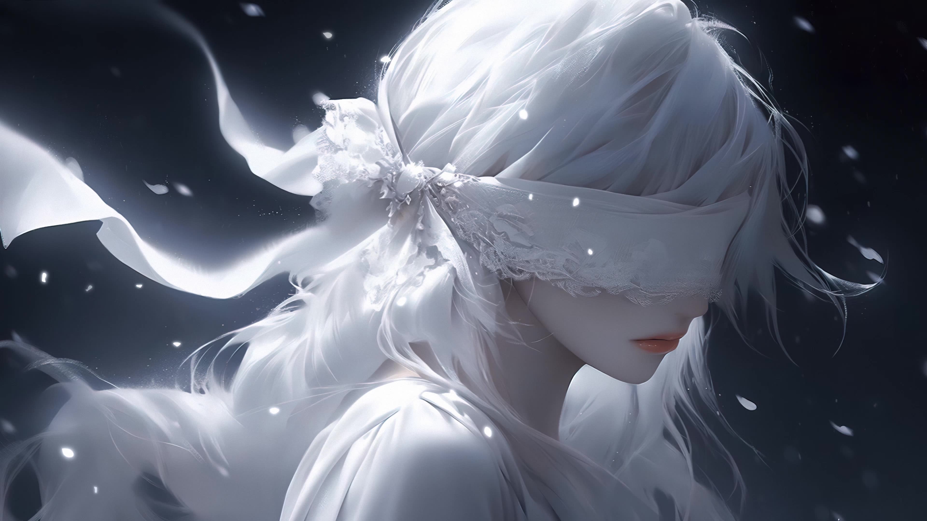 纯白蒙眼女神