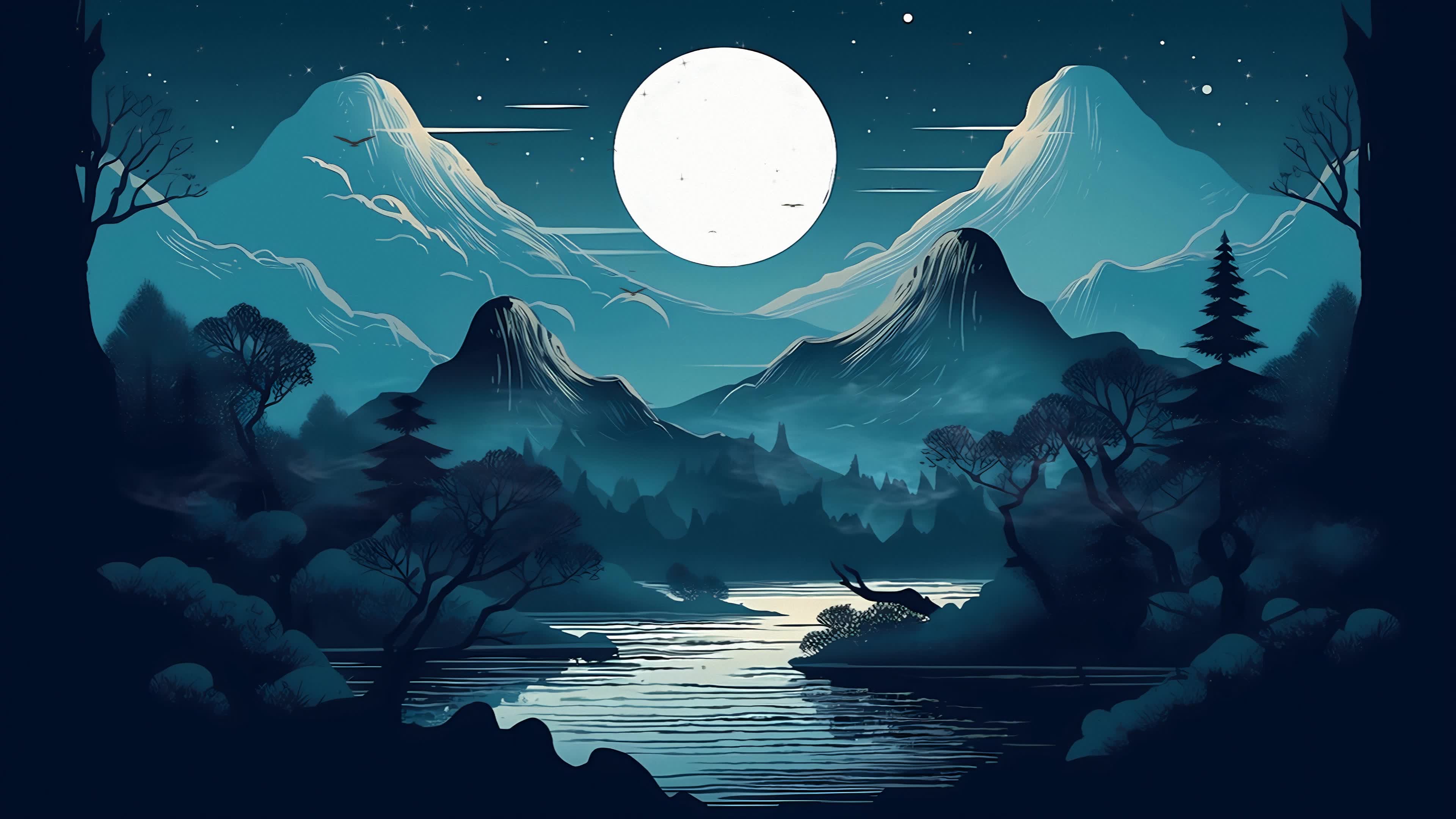古风水墨山水