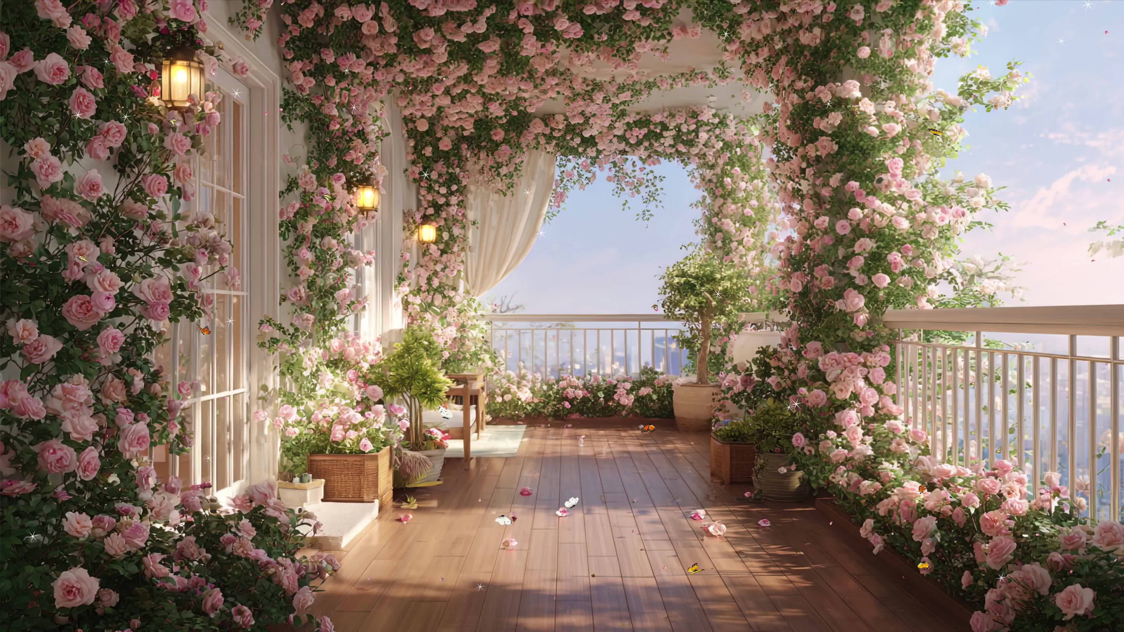 护眼花景树木