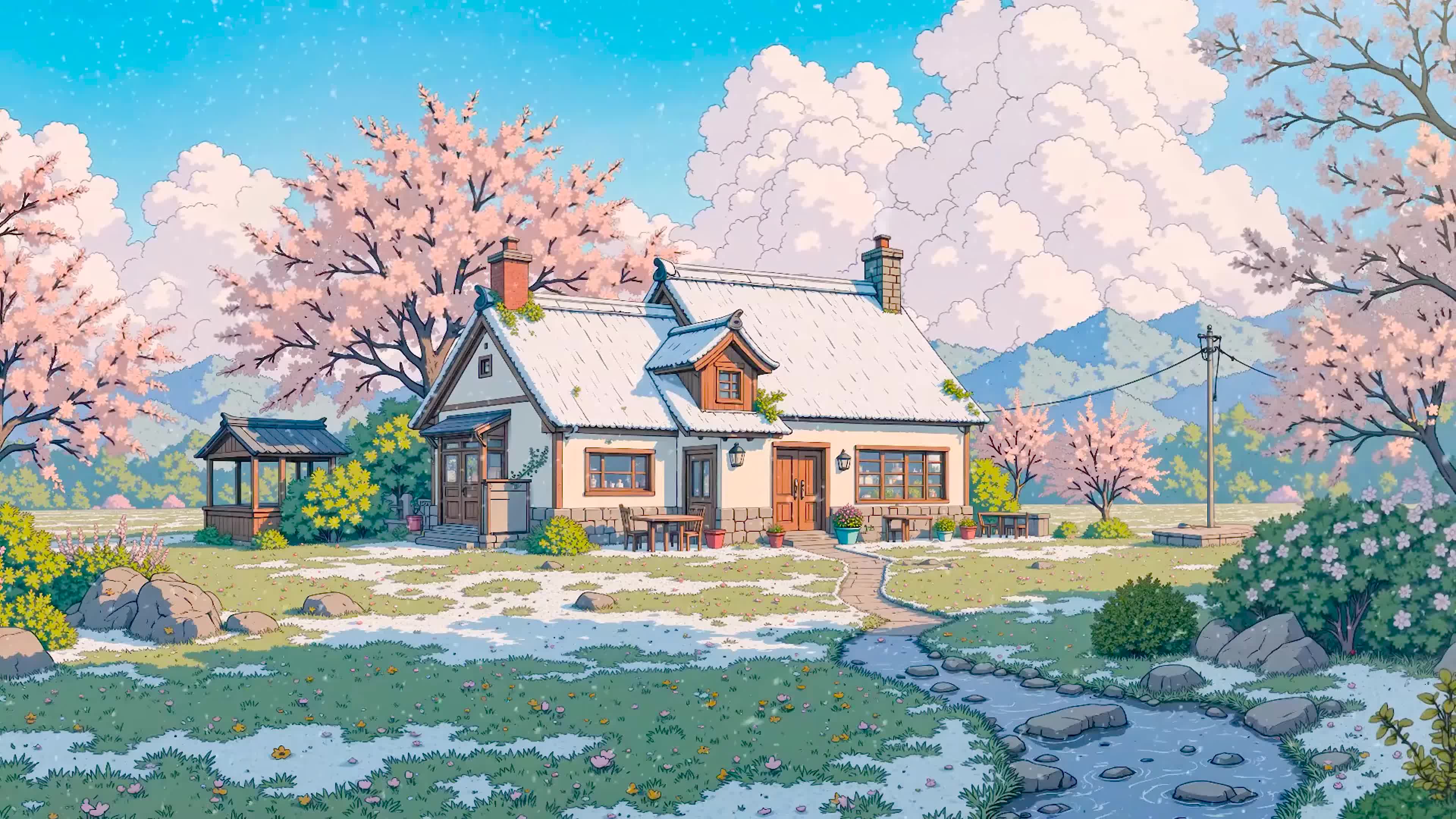 冬雪乡村小屋