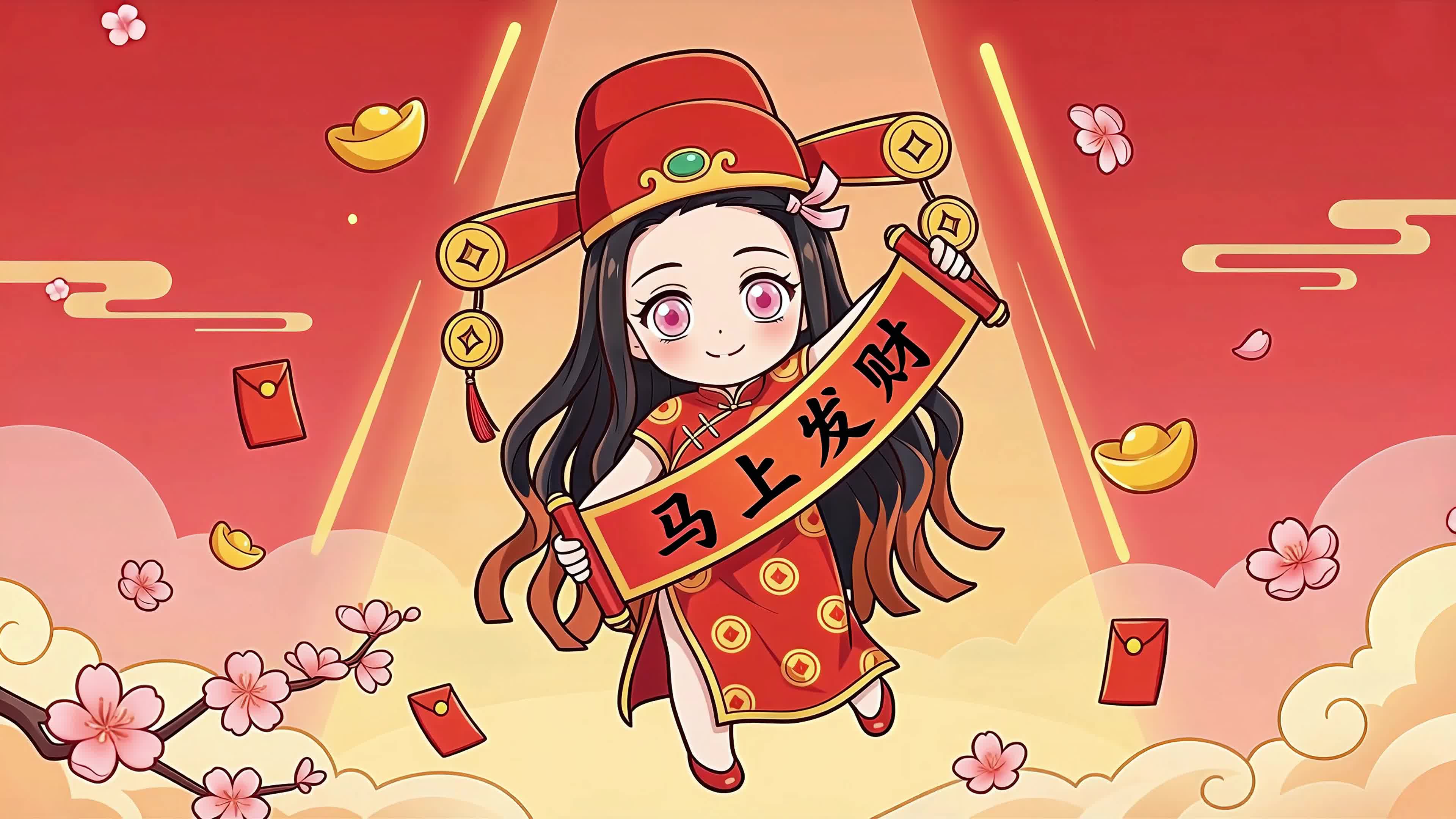 小财神祢豆子的新春祝福