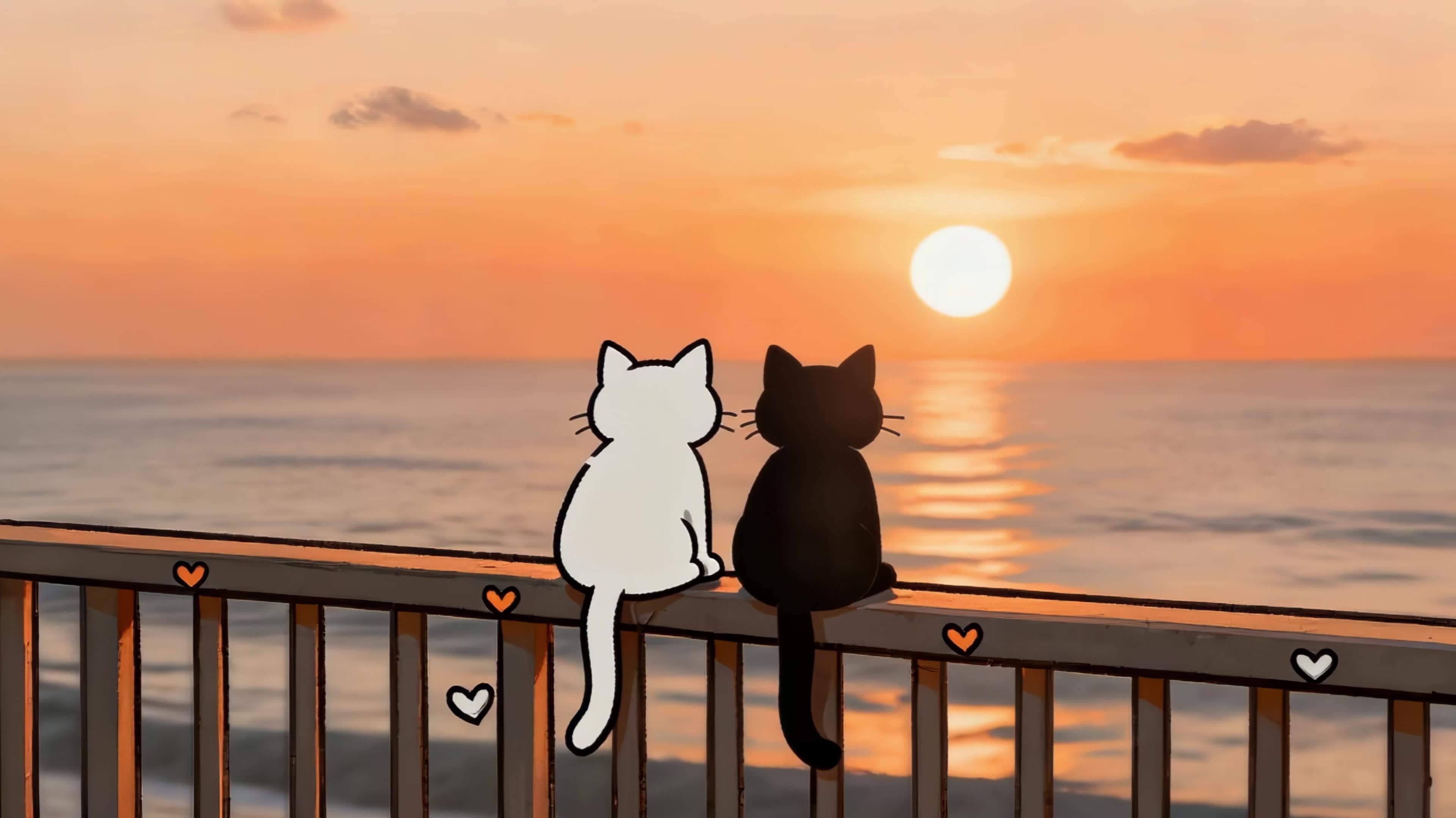 夕阳下的猫咪