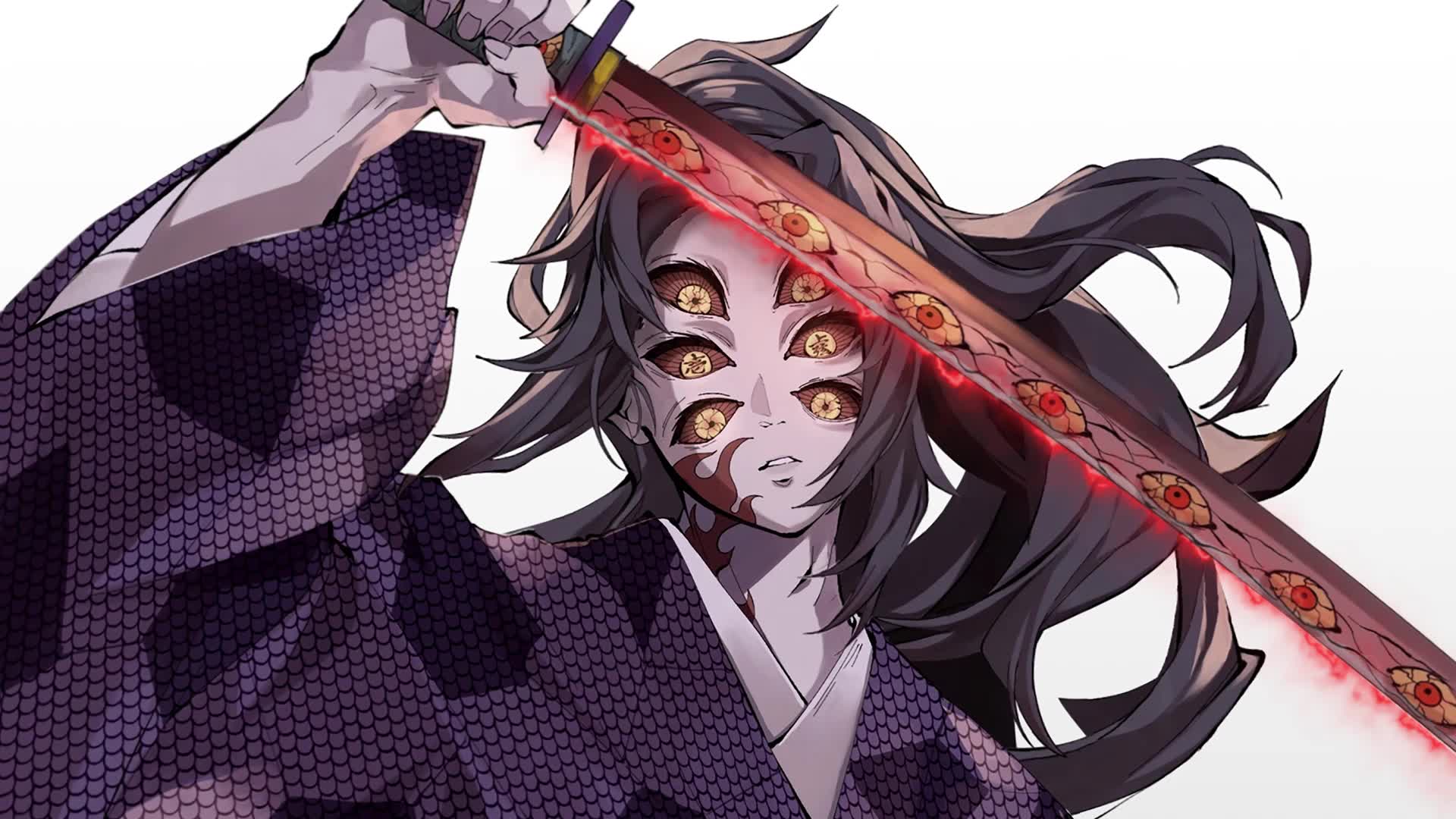 鬼灭之刃 - 黑死牟 白色 PC