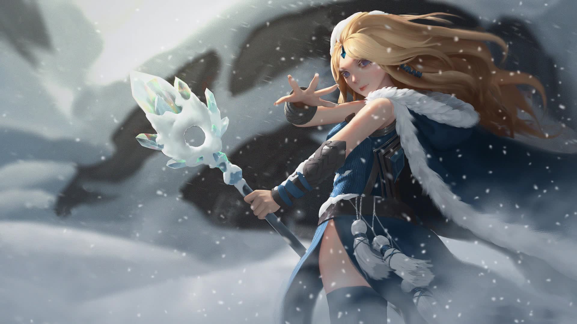 Dota 2 水晶室女 / YouTube壁纸 赛博爆裂