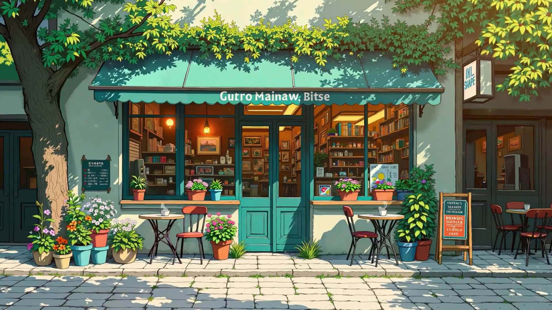 Lo-Fi 夏日咖啡馆 (动态壁纸)