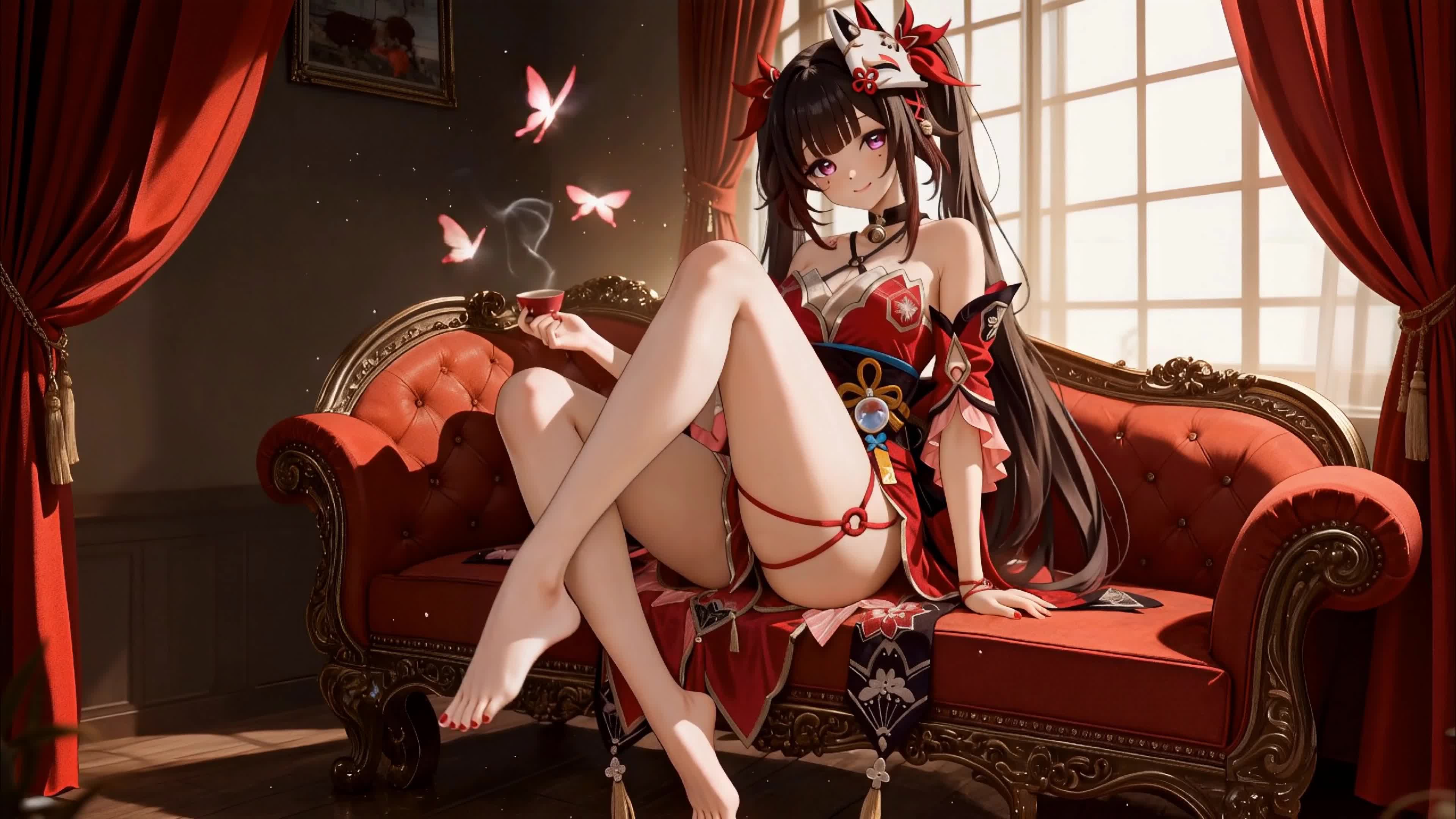 魅惑茶会 (动漫少女) [4k壁纸]