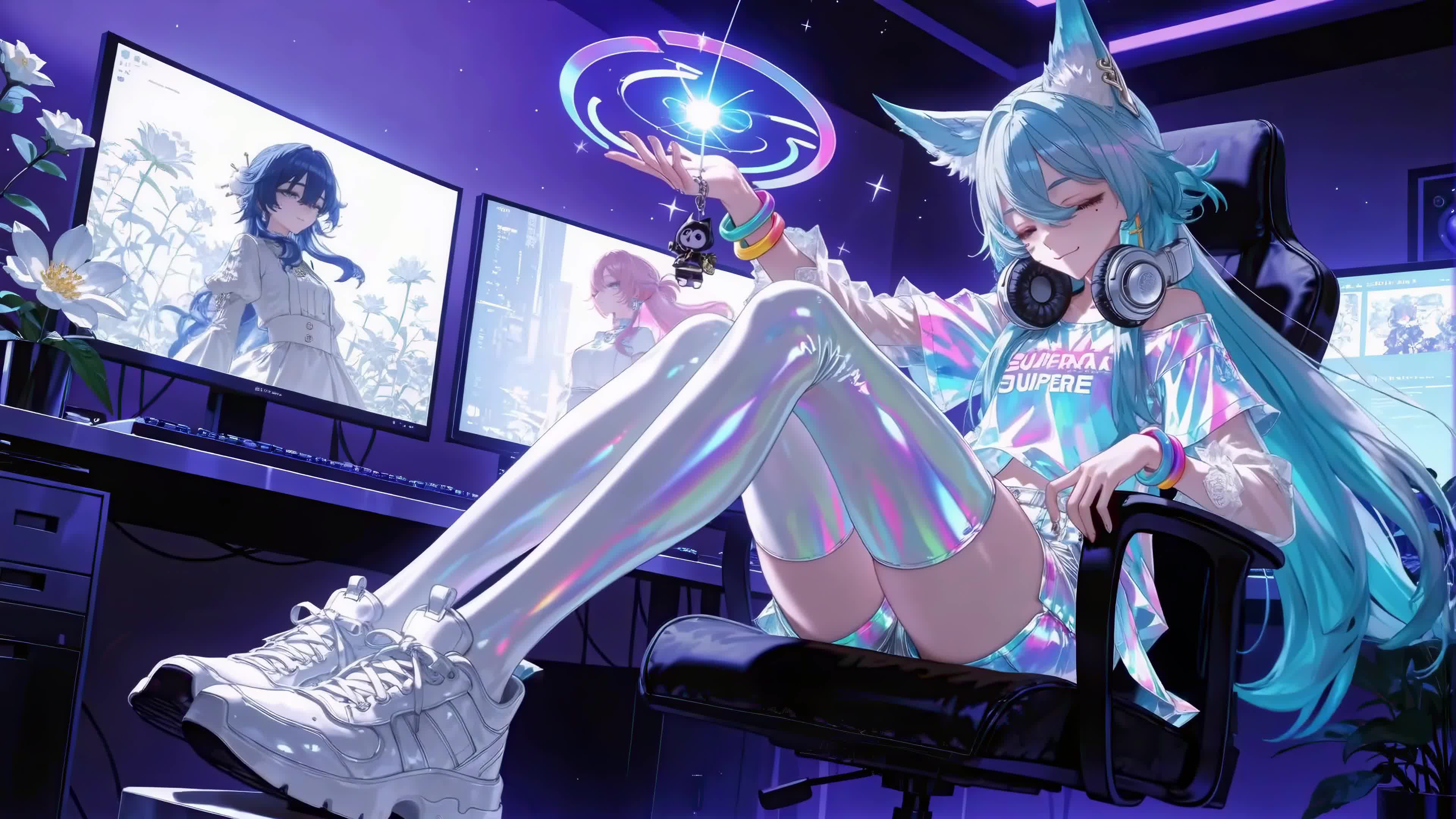狐娘玩家少女 [4k壁纸]