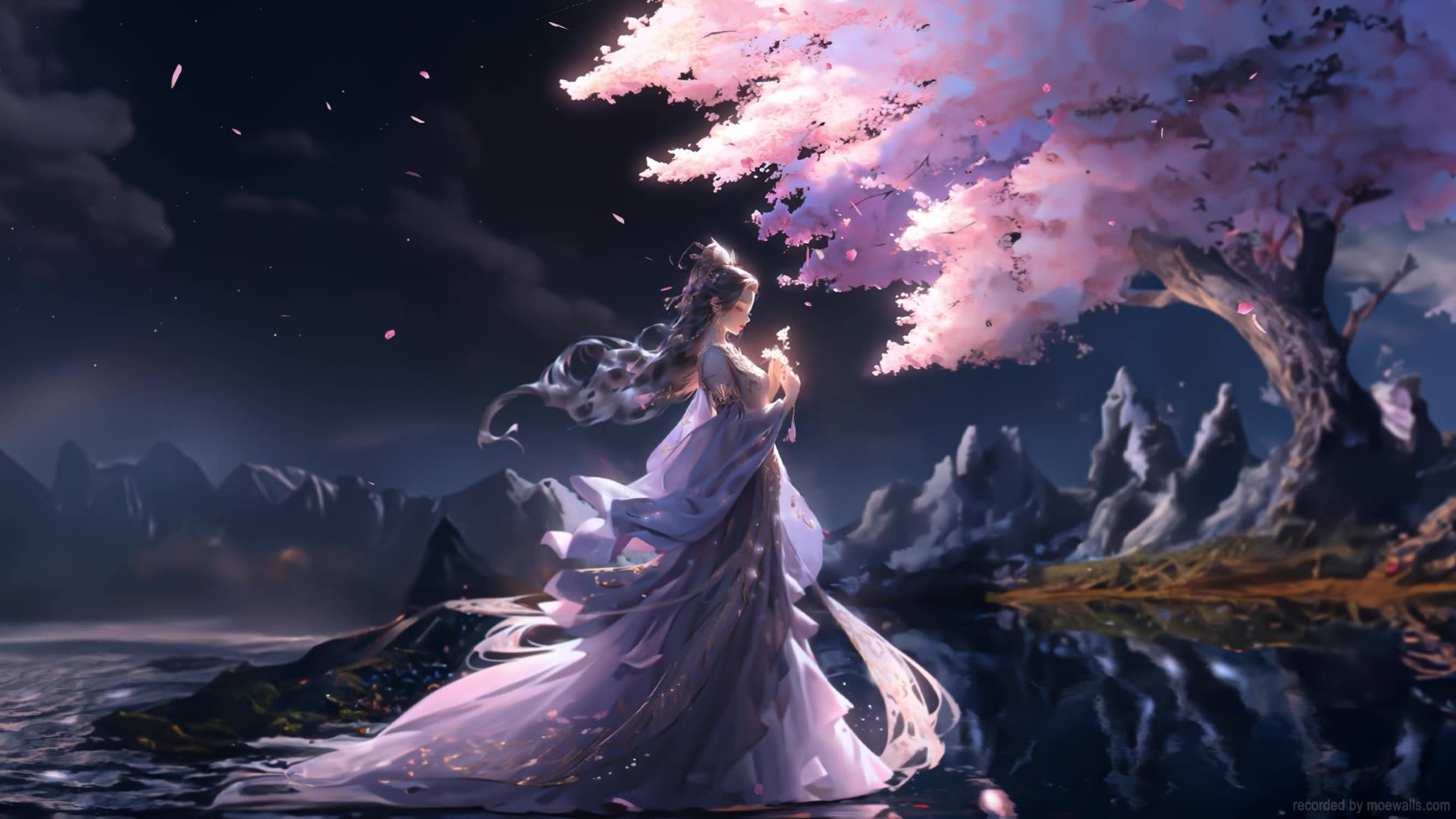 奇幻樱花少女 [4k壁纸]