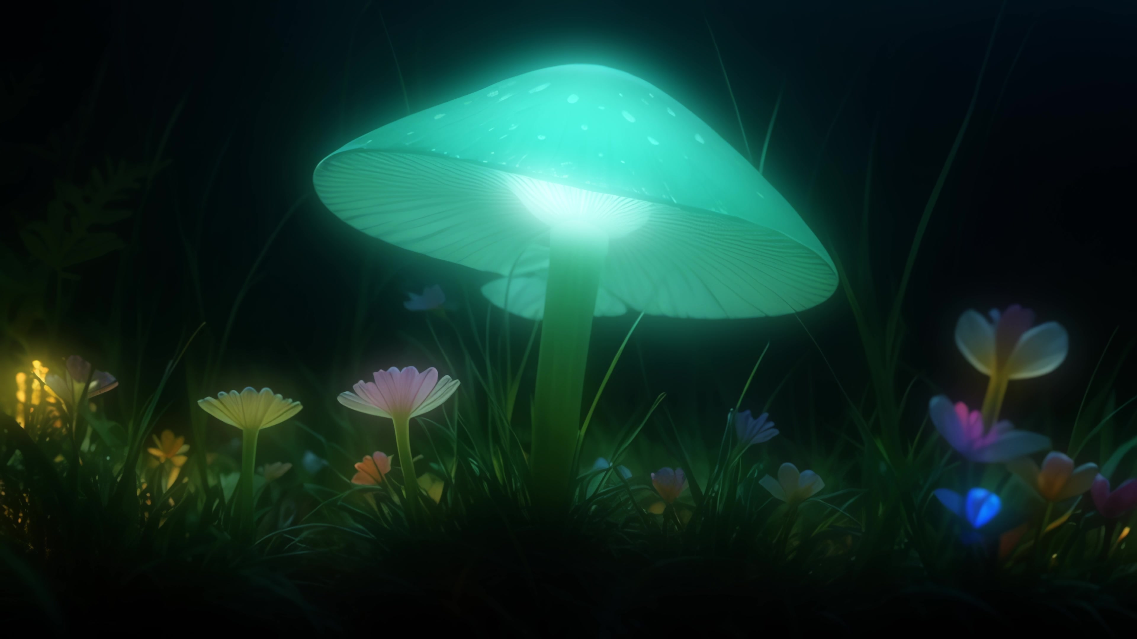 发光蘑菇 [4k壁纸]