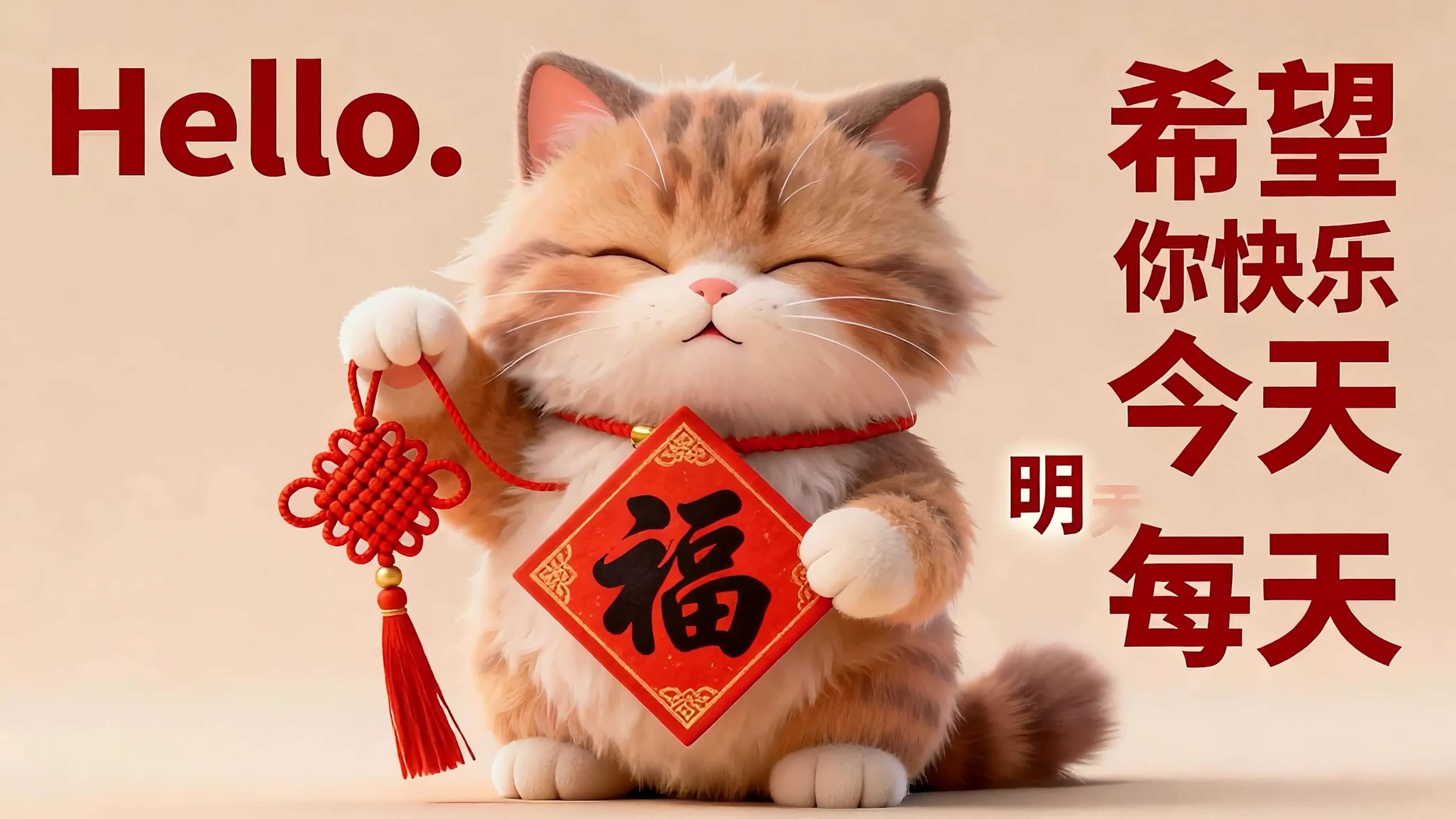 猫咪希望你快乐