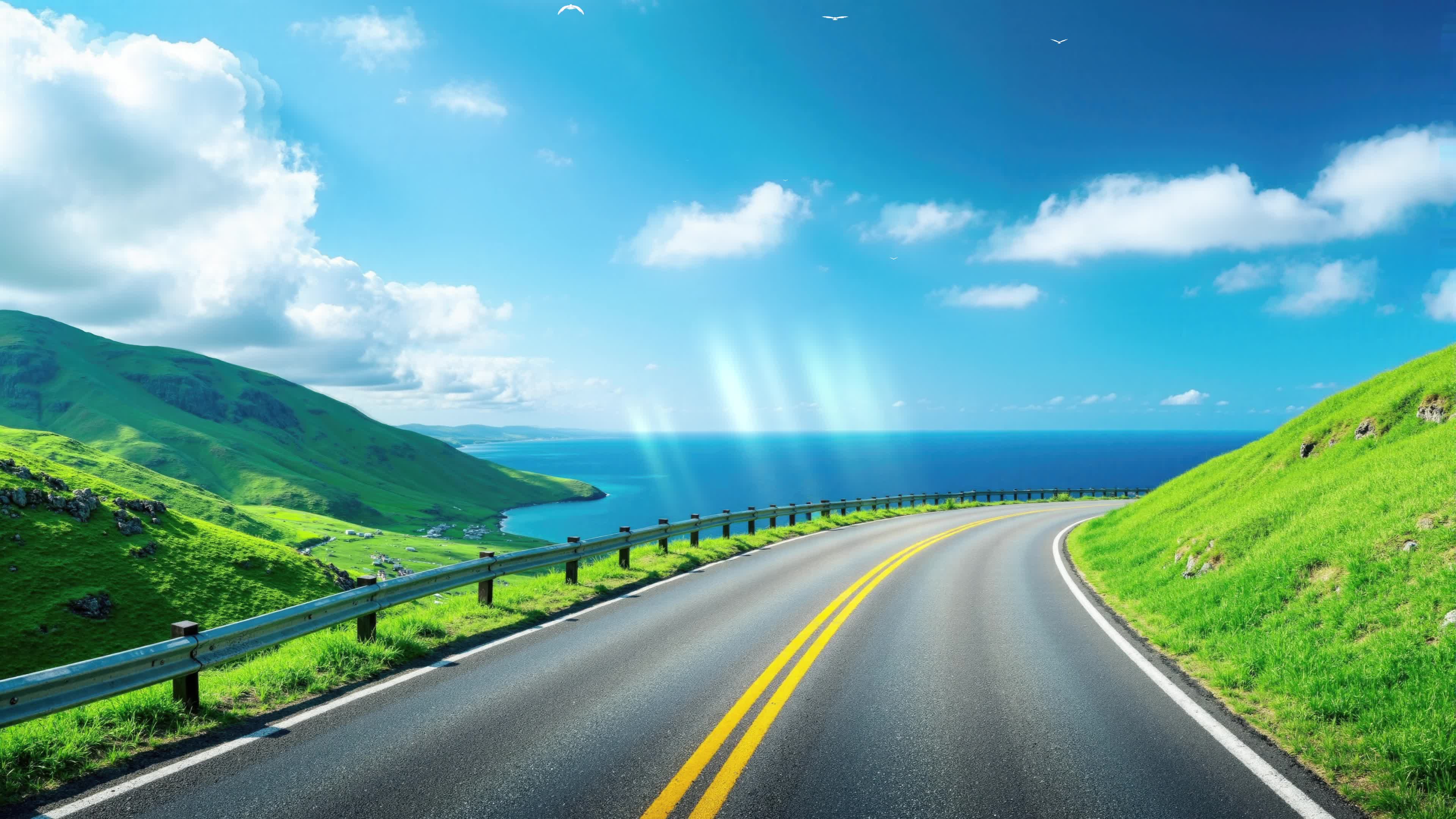 清新自然海景公路