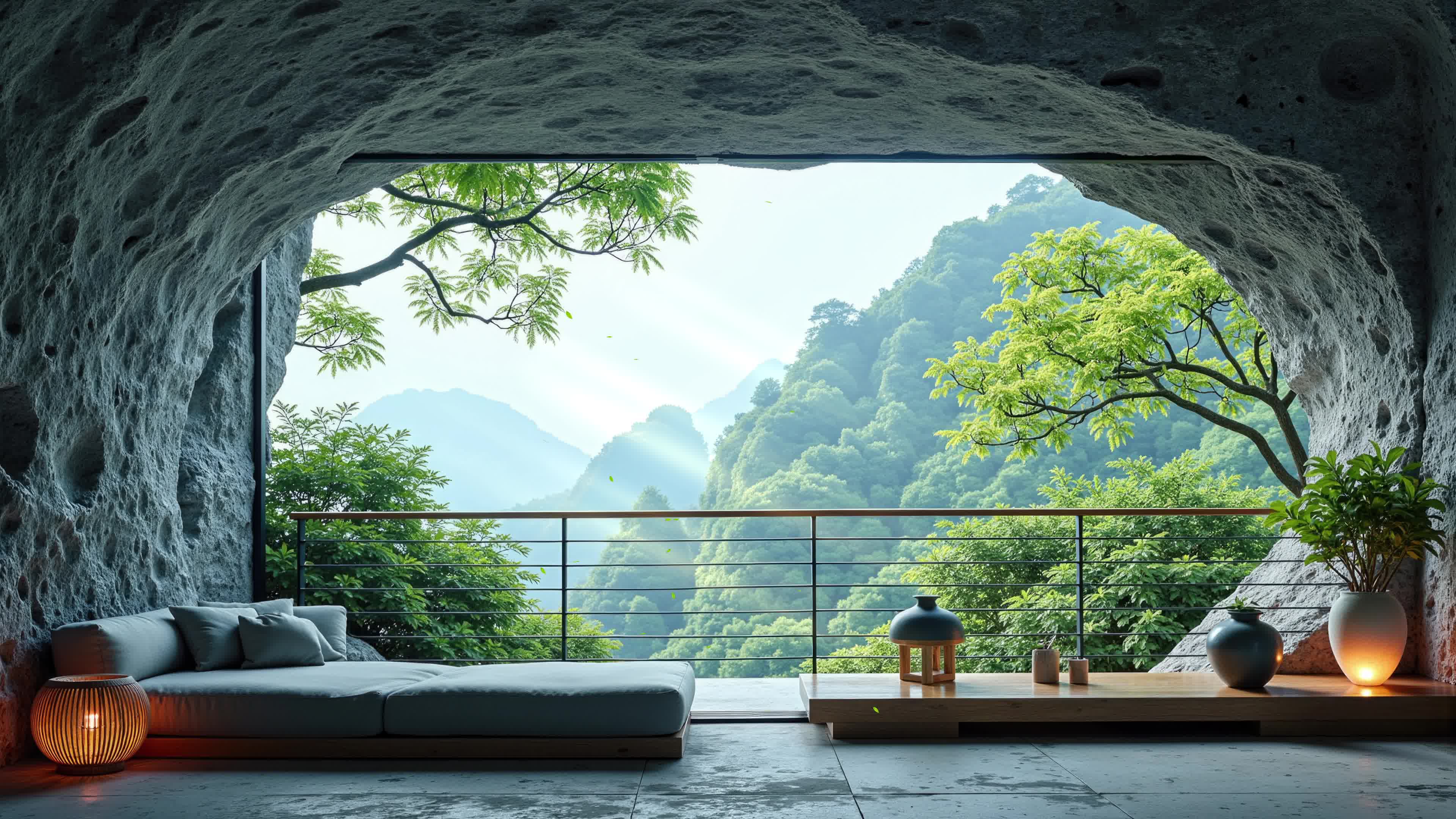 护眼山洞客厅房间