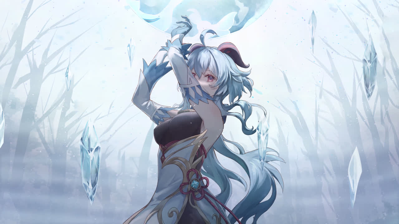 【原神】4k 甘雨 霜降天华（有动作版）