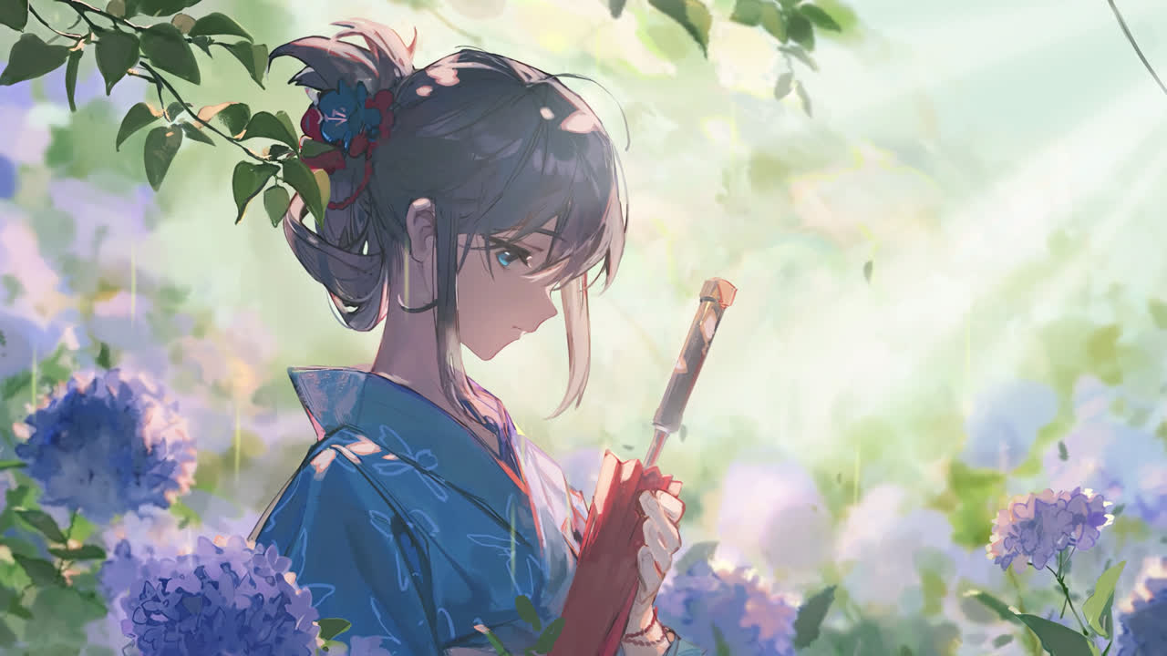 夏の雨——夜莺Night
