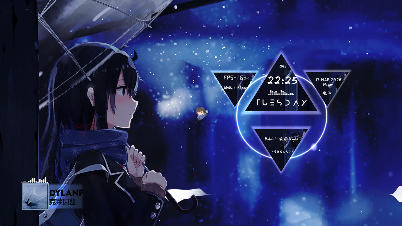 【4k 高度自定义】随时间变化 雪之下雪乃——夜莺Night【我的青春恋爱物语果然有问题】