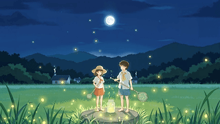 夏夜捕萤