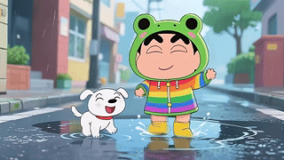 雨天可爱小新