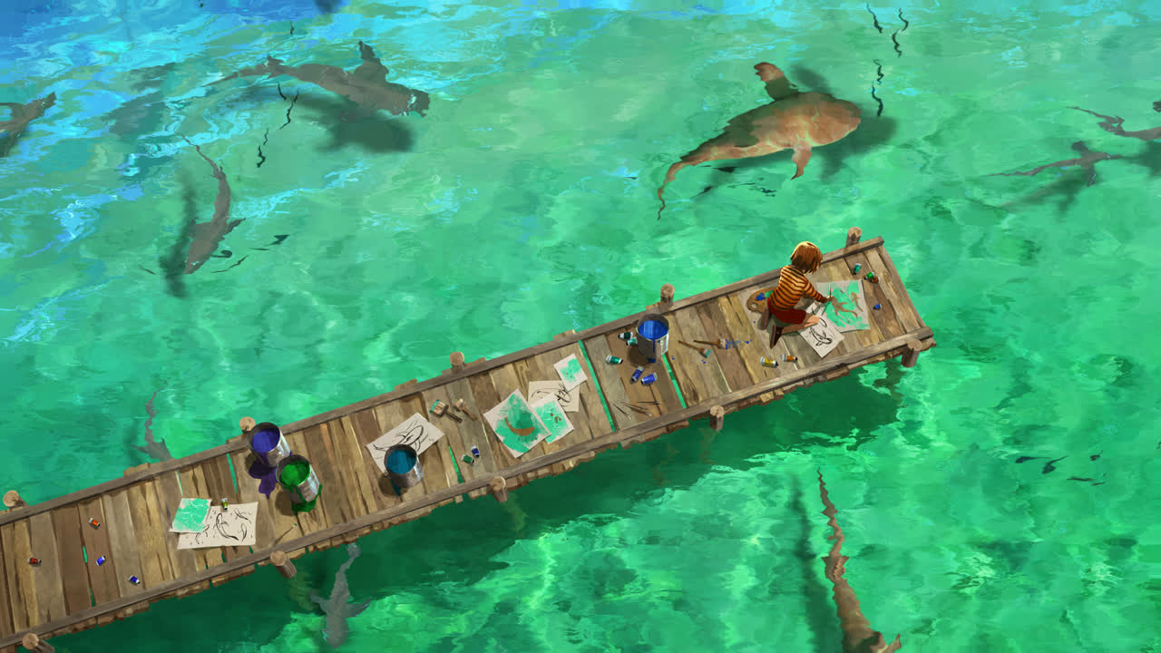 Painting the Shark 画鲨鱼