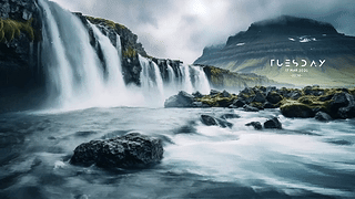 自然瀑布景观观赏区/view natural waterfall landscape