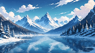 《数字艺术雪景 5》