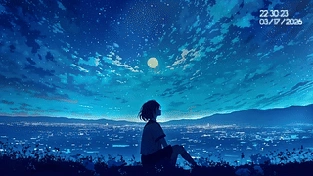 《动漫夜空插画 2》 动态壁纸 | 作者：SalyutSash