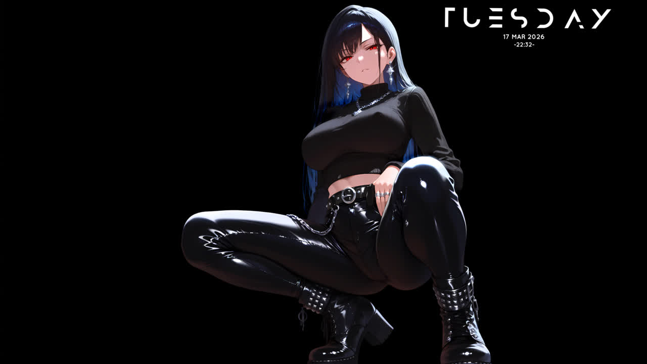 《女孩 | 深色背景 | 深色与彩色版本 | 4K》