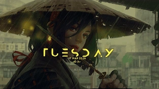 雨中的武士少女 | 2K动漫态壁纸 动态壁纸 | 作者：Nahar
