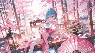 cimoc 蕾姆 樱花 动态壁纸 | 作者：Cimoc