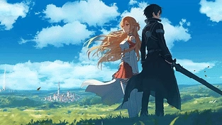 《刀剑神域》[4K 版] - 桐人 x 亚丝娜 动态壁纸 | 作者：Asuki