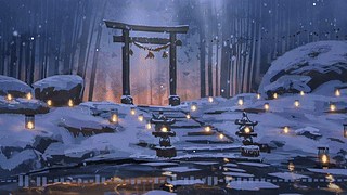 雪中鸟居