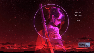 全息武士刀少女V24K赛博朋克武士含音乐