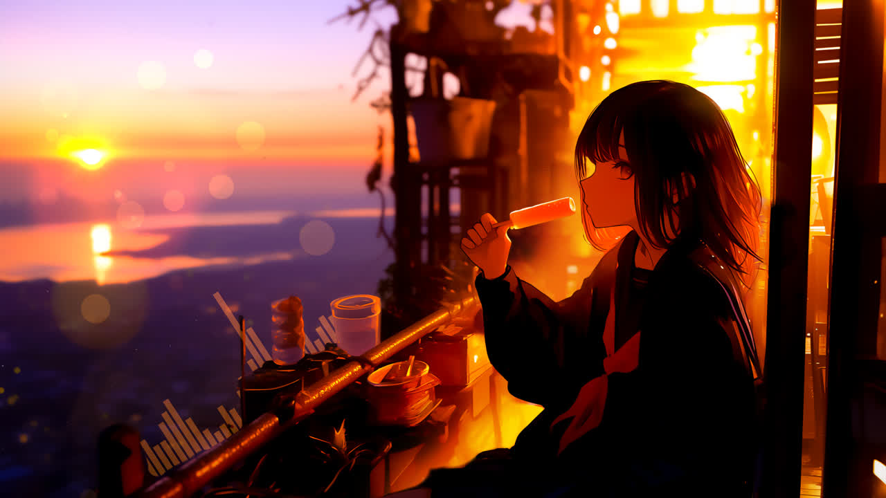 橙色冰淇淋