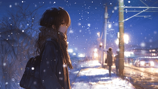 雪夜街道