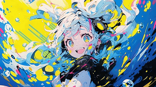 彩色波浪