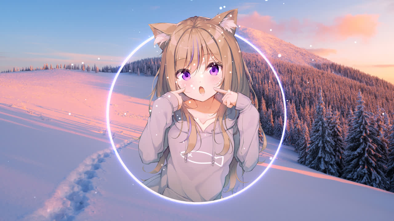 ❄冬日日落与猫咪❄【4K】
