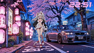 日产SkylineGT-RR33(1995)—东京龙女王-樱花幻景