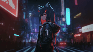 [AI 艺术] 赛博朋克猫