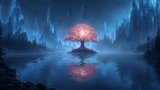 奇幻景致中的魔法之树