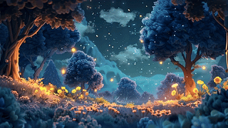 动画里的夜空