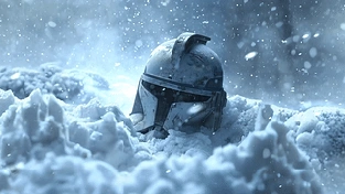 雪地中的克隆人士兵头盔 2K - 《星球大战》 - 拉格纳・维普金 动态壁纸 | 作者：Ragnar