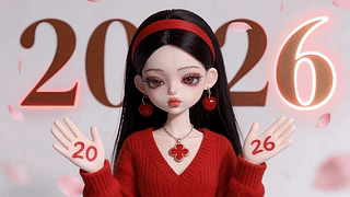 2026新年氛围小女孩