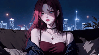 暗夜红发纯欲美女