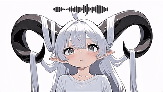 可爱牛角少女