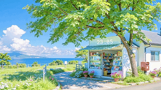 护眼海滨小店
