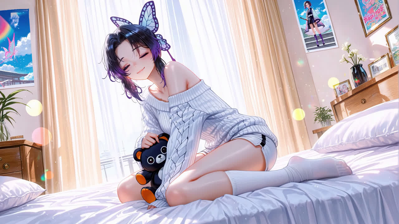 卧室清纯少女蝴蝶忍