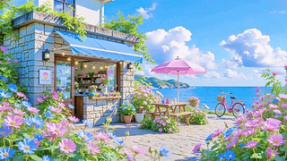 护眼海边咖啡店