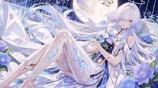 月夜花海莫宁