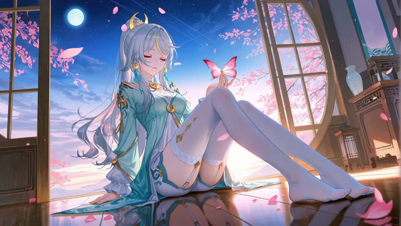 高马尾萝莉女孩兹白