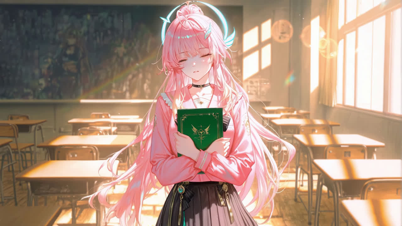 粉色高马尾小爱同学